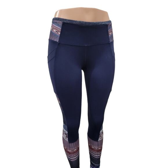 PrAna‎ Women's Chakara Blue Highway Pioneer Aztec Print Leggings Size XS - Picture 5 of 16